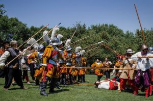 Batalla en Logroño durante una recreación histórica